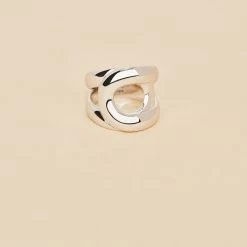 Bague Large CURVE - Argenté