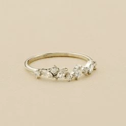 Bague Fine PLEIADES - Cristal / Argenté