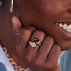 Bague Large CALIN - Argenté -Boutique de colliers 02220499 050 TU M1