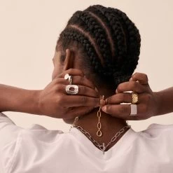 Bague Large SOUL - Argenté -Boutique de colliers 02220500 050 52 M2