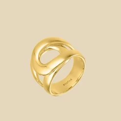 Bague Large CURVE - Doré