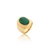Bague Large ALOHA - Malachite