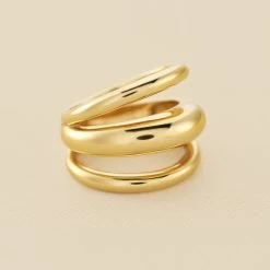 Bague Large TRIJONC - Doré