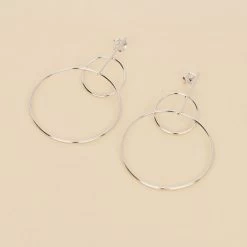 Boucles D'oreilles Pendantes CASSINI - Argenté