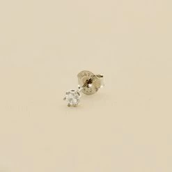 Piercing Puce ZIRCON - Cristal / Argenté