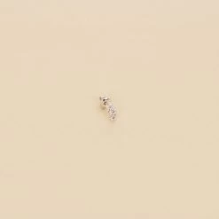 Piercing Puce TRIOFLOR - Cristal / Argenté