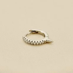 Piercing Créole PICBRIL - Cristal / Argenté