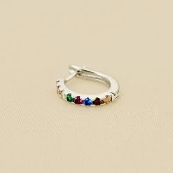 Piercing Créole COLORFUL - Multicolore / Argenté