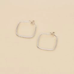 Créoles SISSI - Cristal / Argenté