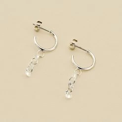 Créoles PETILLE - Cristal / Argenté