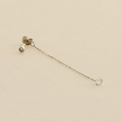 Piercing Puce PERCEE - Cristal / Argenté