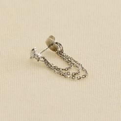 Piercing Créole AMAS - Cristal / Argenté