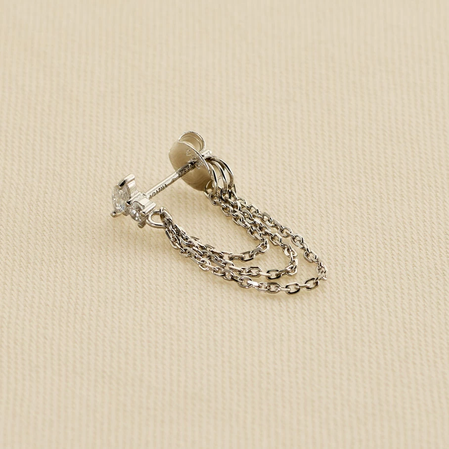 Piercing Créole AMAS - Cristal / Argenté 1 Piercing Créole AMAS - Cristal / Argenté