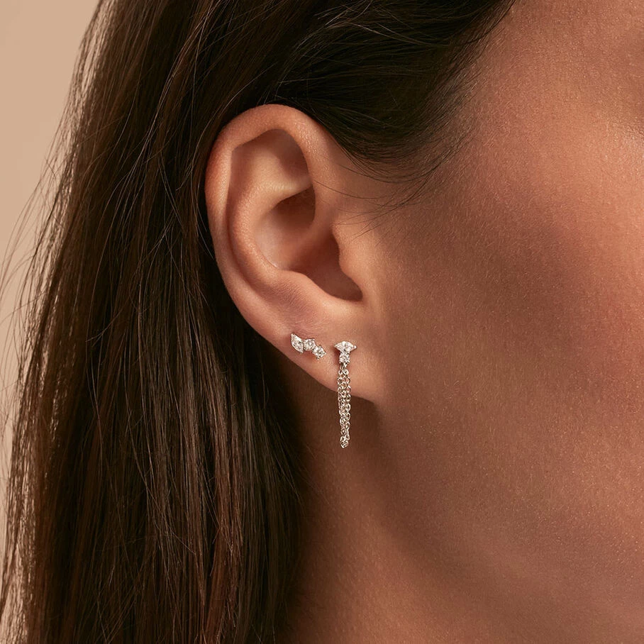 Piercing Créole AMAS - Cristal / Argenté 2 Piercing Créole AMAS - Cristal / Argenté – Image 2