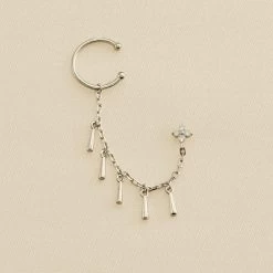Piercing Ear Cuff MIX & MATCH - Cristal / Argenté