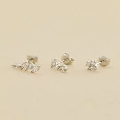 Piercing Puce AMAS - Cristal / Argenté