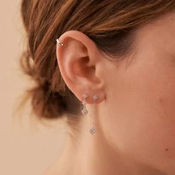 Boucles D'oreilles Pendantes BELOVED - Cristal / Argenté -Boutique de colliers 02321267 136 TU M2