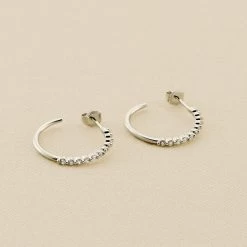 Créoles BELOVED - Cristal / Argenté