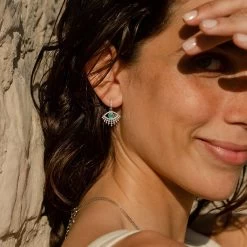 Créoles LUCKY EYE - Turquoise / Argenté 6 Créoles LUCKY EYE - Turquoise / Argenté -Boutique de colliers 02321271 650 TU M1