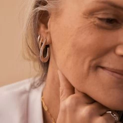 Créoles GEMINI - Cristal / Argenté -Boutique de colliers 02321276 136 TU M2