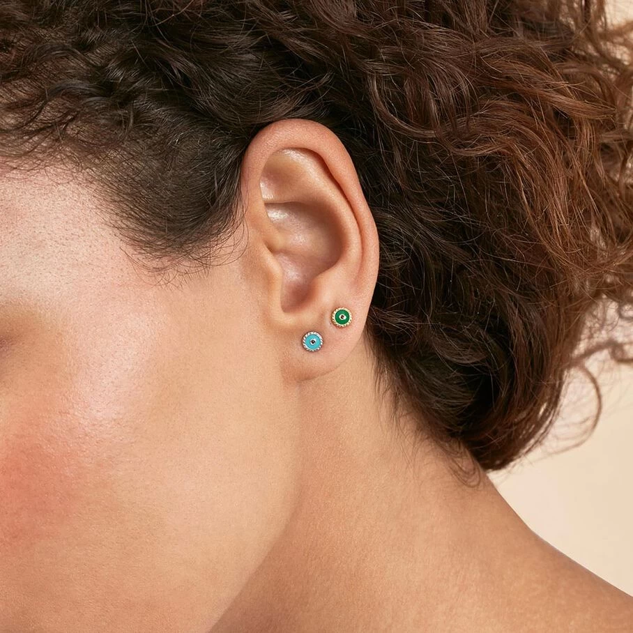 Piercing Puce MIX& MATCH - Bleu / Argenté 2 Piercing Puce MIX& MATCH - Bleu / Argenté – Image 2