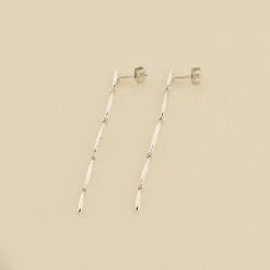 Boucles D'oreilles Pendantes RADIEUX - Argenté