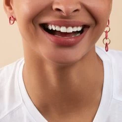 Boucles D'oreilles Pendantes SESHA - Rose / Doré -Boutique de colliers 02350945 315 TU M2