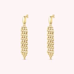 Boucles D'oreilles Pendantes MINUIT - Doré