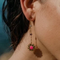 Boucles D'oreilles Pendantes RODEO - Multicolore / Doré -Boutique de colliers 02380431 256 TU M2