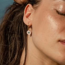 Boucles D'oreilles Pendantes CYCLADES - Rose Pâle/ Doré -Boutique de colliers 02381228 895 TU M2