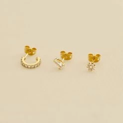 Piercing Puce PARADIS - Cristal / Doré