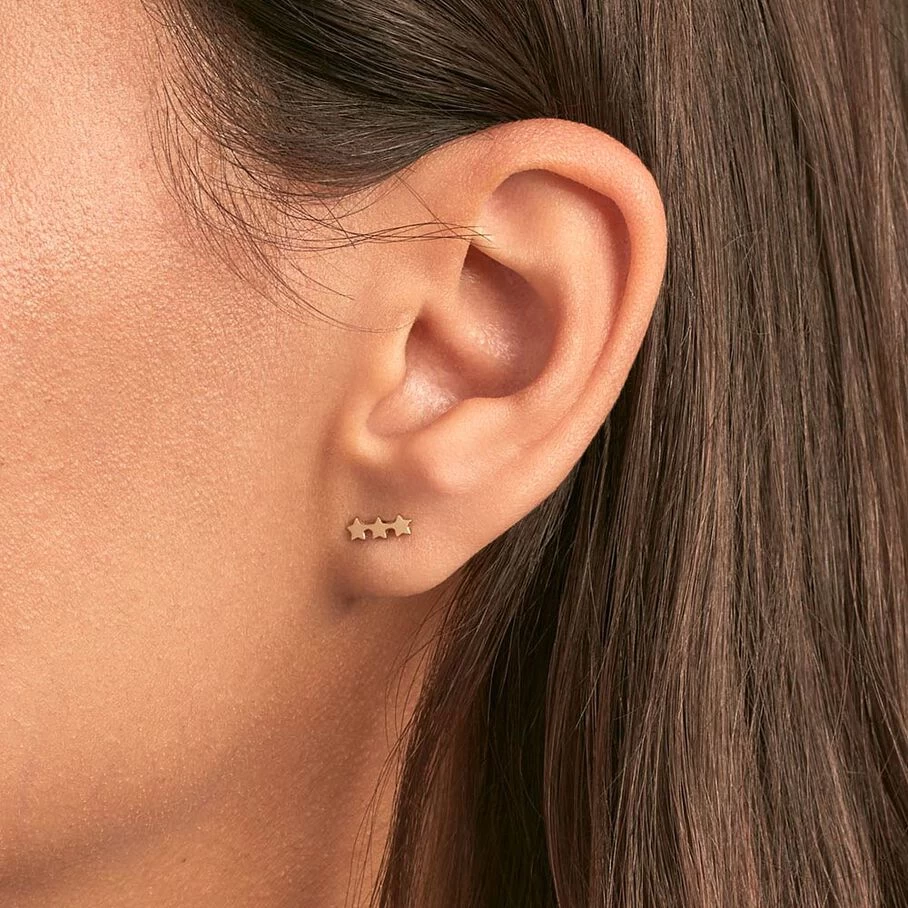 Piercing Puce TRIOSTAR - Doré 2 Piercing Puce TRIOSTAR - Doré – Image 2