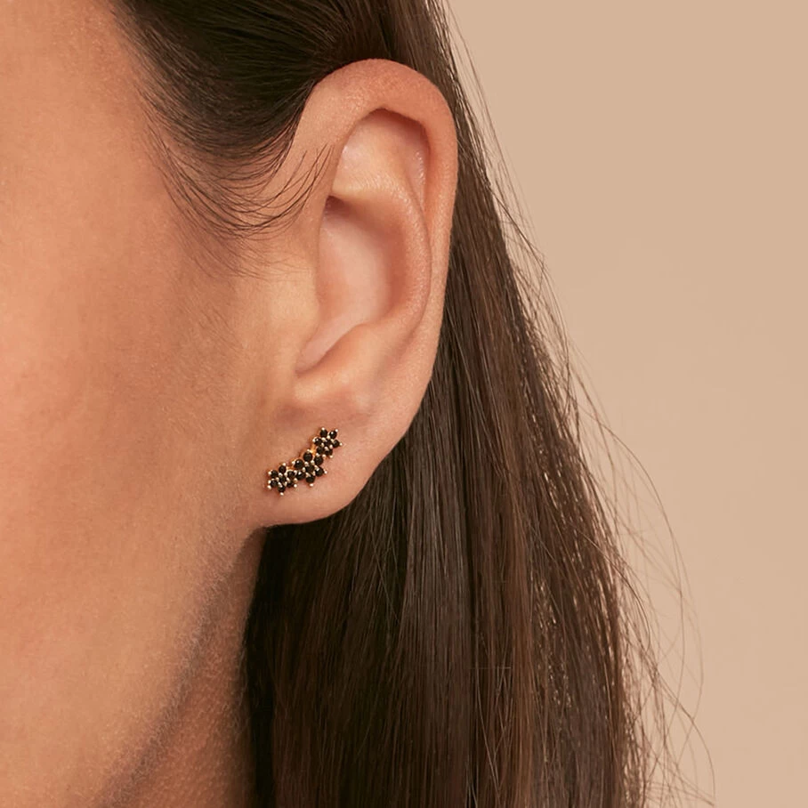 Piercing Puce TRIOFLOR - Noir / Doré 2 Piercing Puce TRIOFLOR - Noir / Doré – Image 2