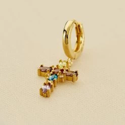 Piercing Créole FE - Multicolore / Doré