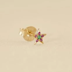 Piercing Puce ASTRA - Violet / Doré