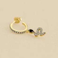 Piercing Créole SNAKY - Doré / Gun