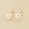 Boucles D'oreilles Pendantes PEARLY - Perle / Doré