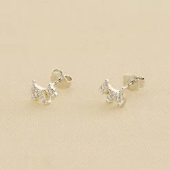 Boucles D'oreilles Puces MASCOTTE - Argenté / Doré