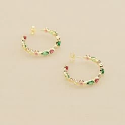 Créoles ASTRE - Multicolore / Doré