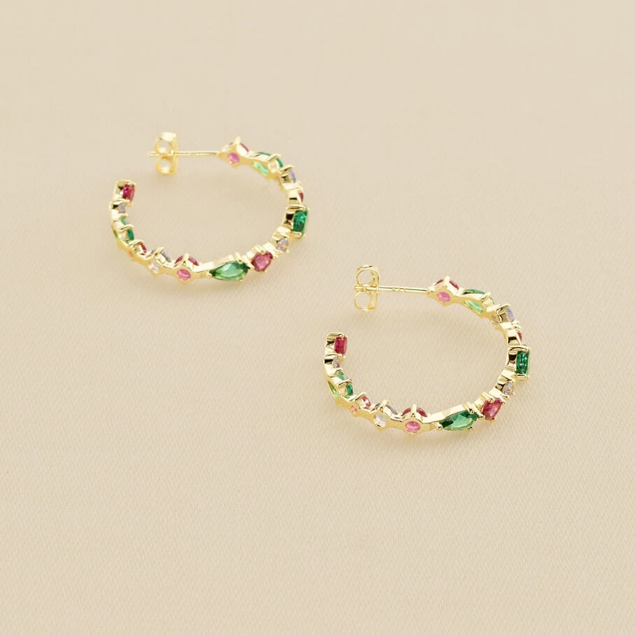 Créoles ASTRE - Multicolore / Doré 1 Créoles ASTRE - Multicolore / Doré