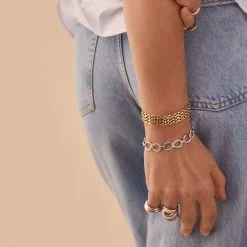 Bracelet Souple HARMONIE - Argenté 5 Bracelet Souple HARMONIE - Argenté -Boutique de colliers 02420729 050 TU M2