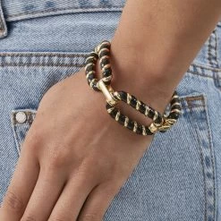 Bracelet Souple SESHA - Noir / Doré -Boutique de colliers 02451152 270 TU M2