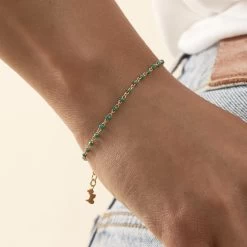 Bracelet Souple SMARTY - Vert / Doré -Boutique de colliers 02480230 658 TU M2