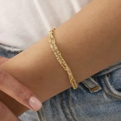 Bracelet Souple NEBET - Doré -Boutique de colliers 02480262 157 TU M2