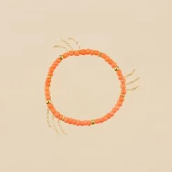 Bracelet Souple RODEO - Orange / Doré