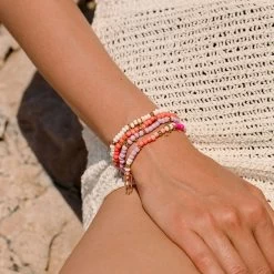 Bracelet Souple RODEO - Orange / Doré -Boutique de colliers 02480282 279 TU M2