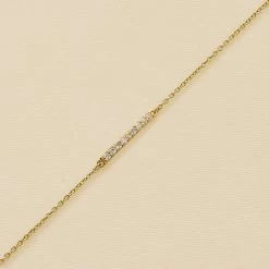 Bracelet Souple BARSHINE - Cristal / Doré