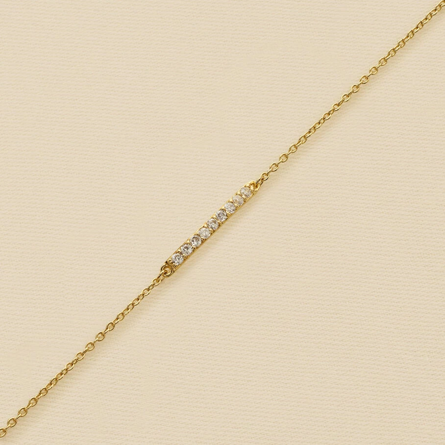 Bracelet Souple BARSHINE - Cristal / Doré 1 Bracelet Souple BARSHINE - Cristal / Doré