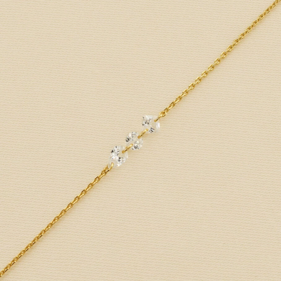 Bracelet Souple PETILLE - Cristal / Doré 1 Bracelet Souple PETILLE - Cristal / Doré