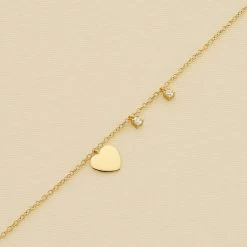 Bracelet Souple CORAZON - Cristal / Doré